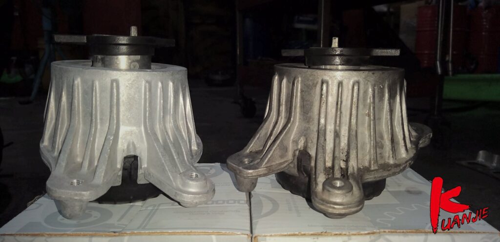 BENZ W205 C180 M274 怠速抖動 起步底盤加速異音 引擎腳 變速箱腳. 空氣冷氣機油心更換