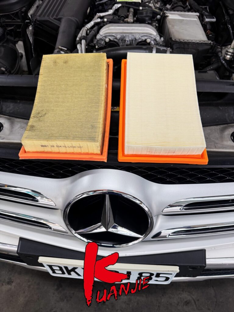 BENZ GLC220 X254 機油空氣冷氣心更換定期保養GAT化學品 (1)