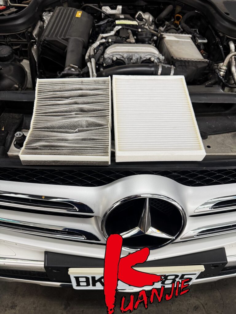 BENZ GLC220 X254 機油空氣冷氣心更換定期保養GAT化學品 (1)