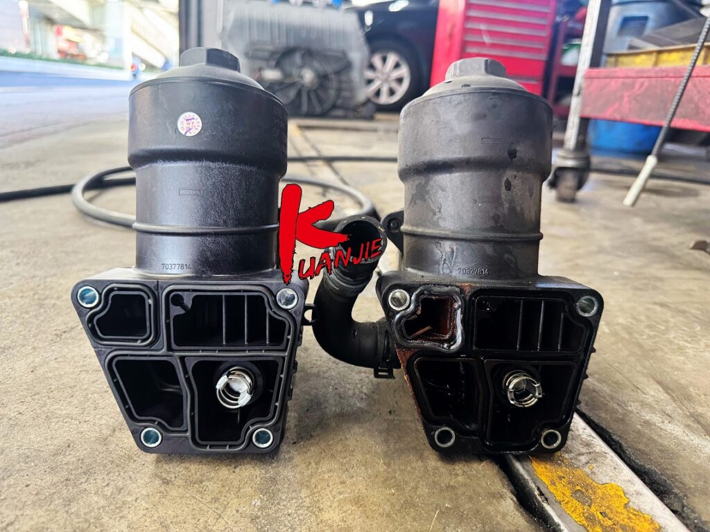 VW CADDY C3 引擎漏油漏水處理 機油濾心底座更換