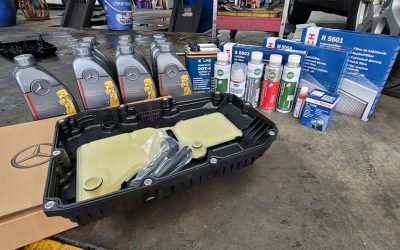 BENZ GLC220 M274 X254 剎車燈亮正廠剎車來令片 九速變速箱油大保養更換