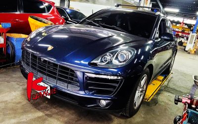 Porsche 保時捷 MACANS 3.0TDI汽門蓋漏油墊片 DPFERG阻塞積碳清洗 引擎燈亮加速無力冒黑煙